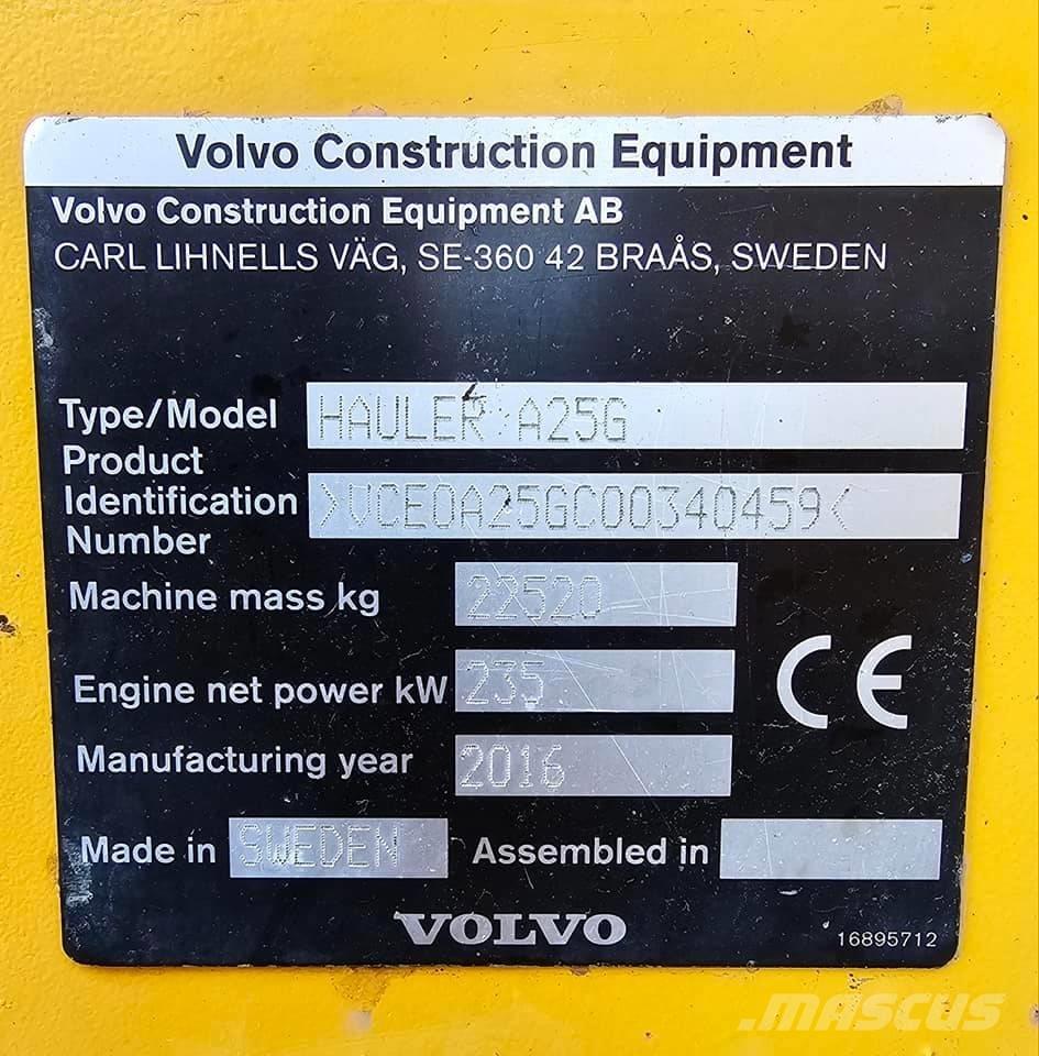Volvo A 25 G Liigendraamiga pinnaseveokid