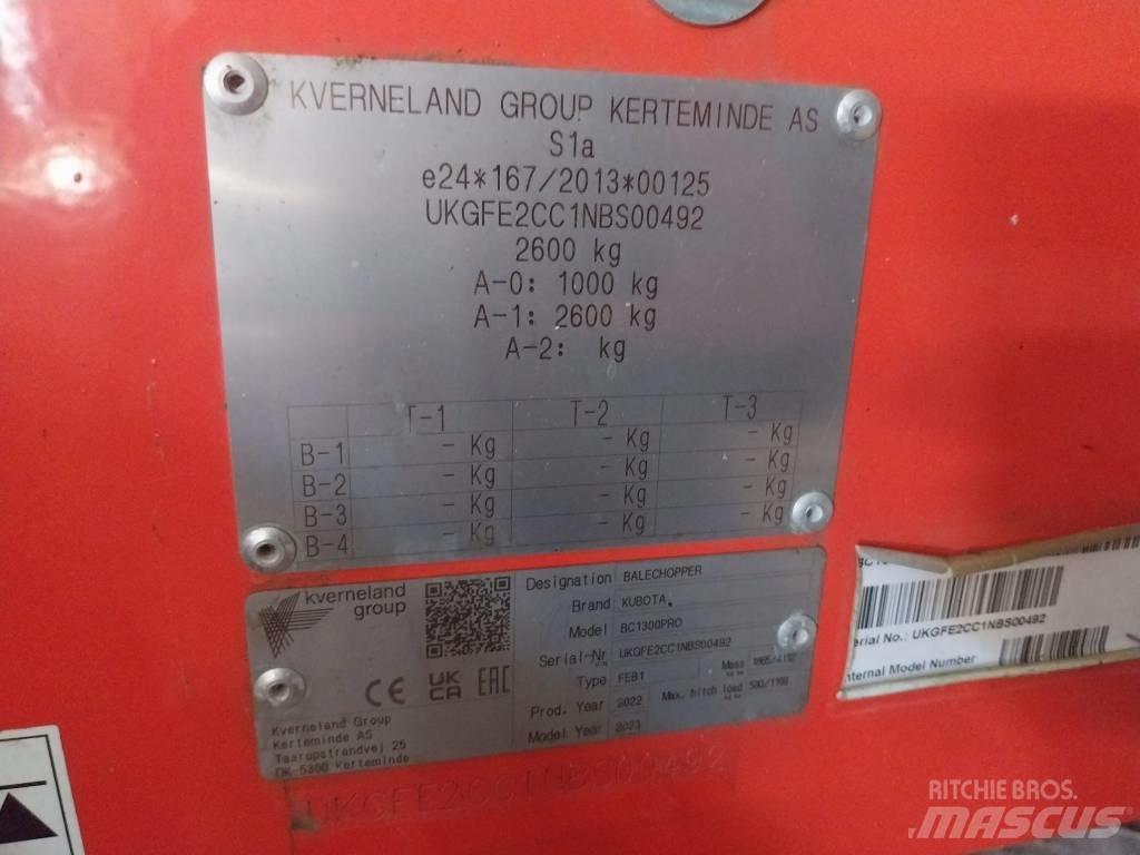 Kubota BC 1300 PRO Rullipurustid, noad ja lahtirullijad
