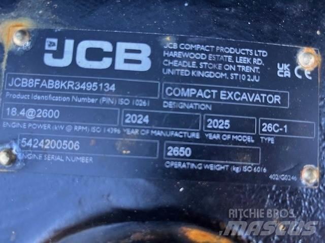 JCB 26C-1 Miniekskavaatorid < 7 t