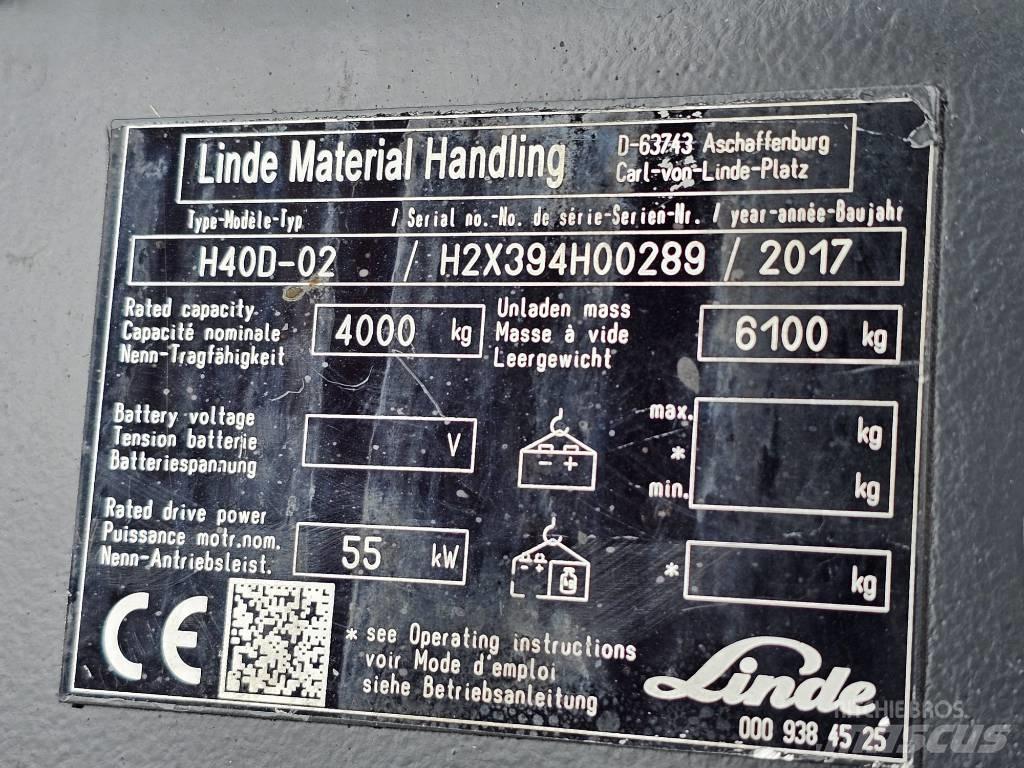 Linde H40D-02 Diiseltõstukid