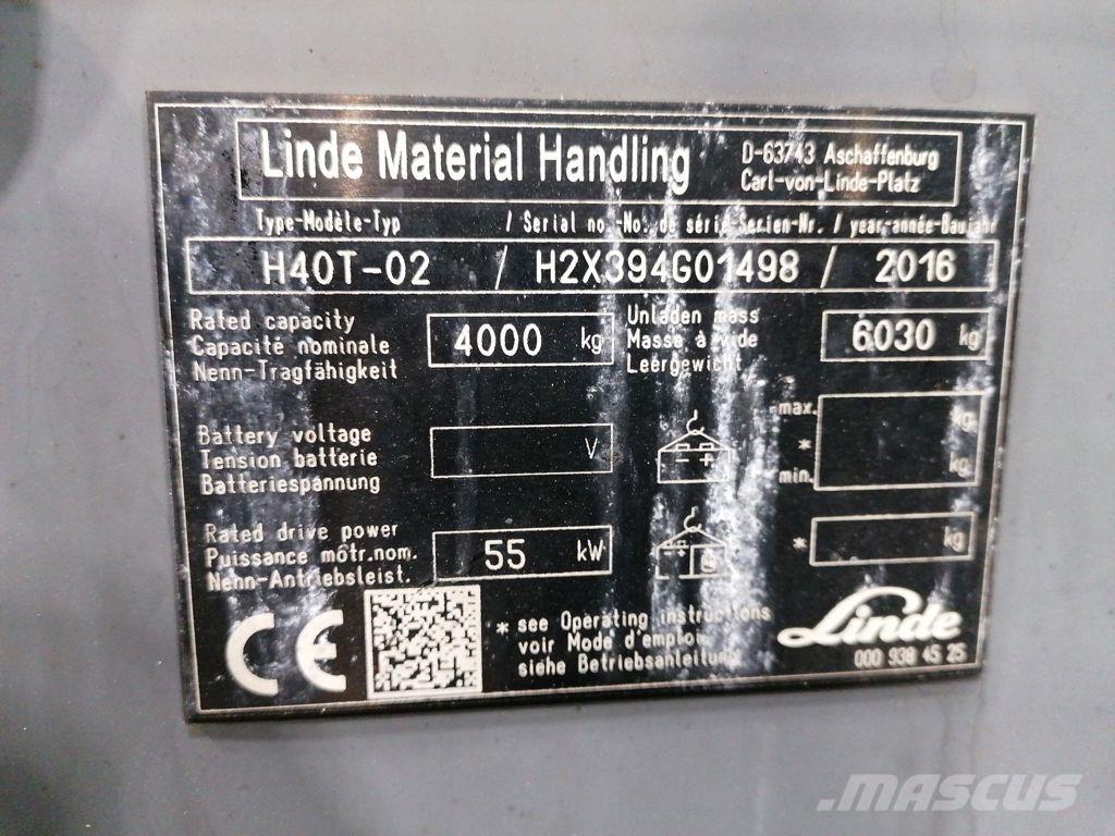 Linde H40T-02 Gaasitõstukid