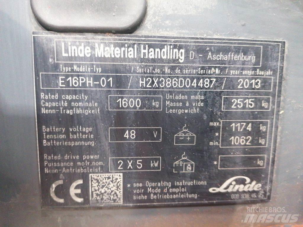 Linde E16PH-01 Elektritõstukid