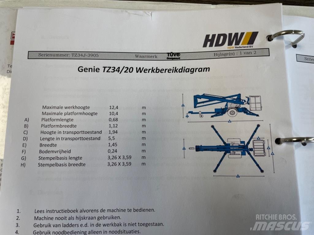 Genie TZ 34/20 Järelveetavad korvtõstukid