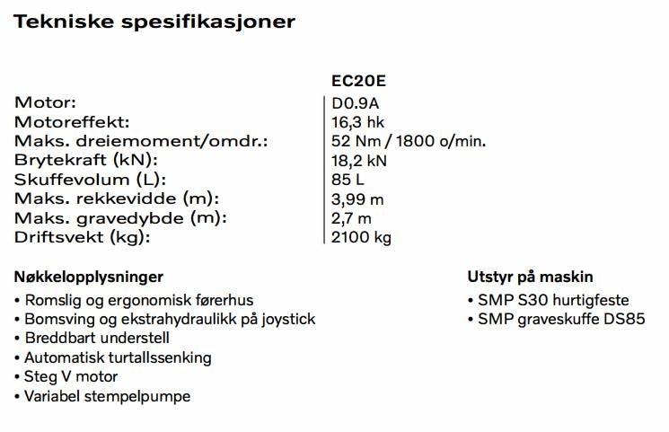 Volvo EC 20 E Miniekskavaatorid < 7 t