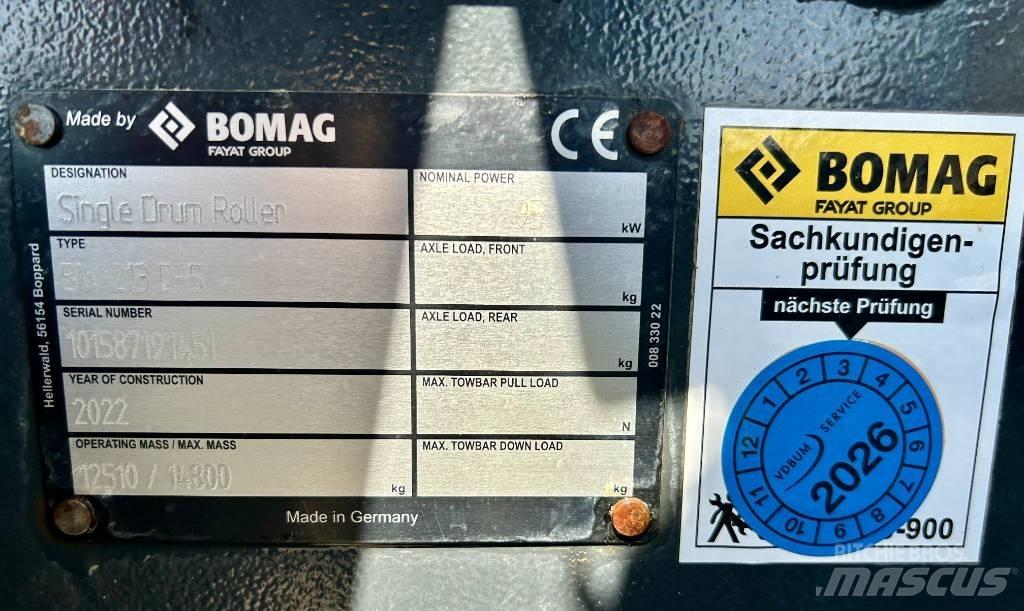 Bomag BW 213 D-5 Muud rullid