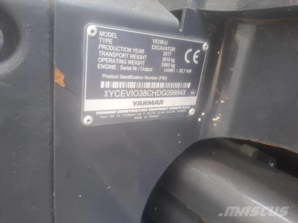 Yanmar Vio 38-U Miniekskavaatorid < 7 t