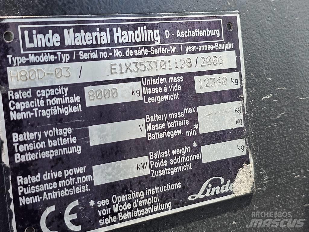 Linde H80D-03 Diiseltõstukid