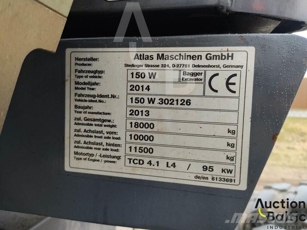 Atlas 150 W Ratasekskavaatorid