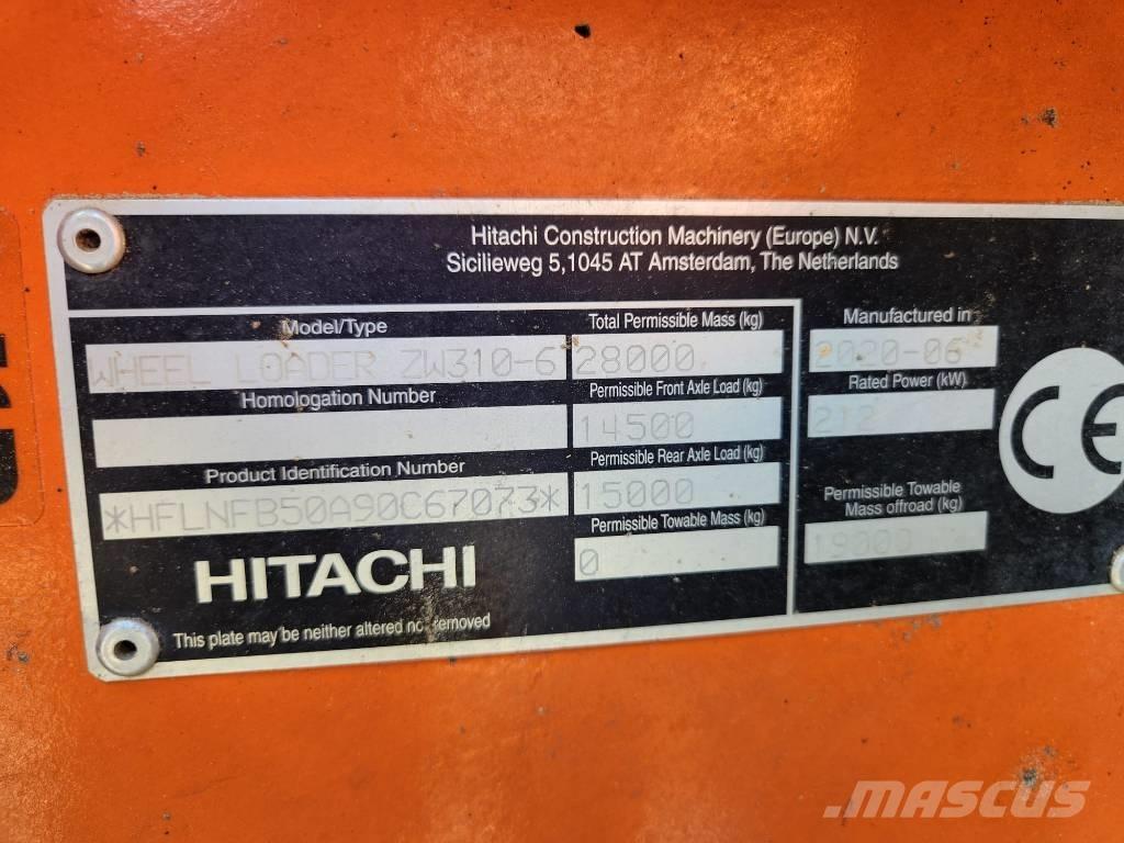 Hitachi ZW310-6 Rataslaadurid