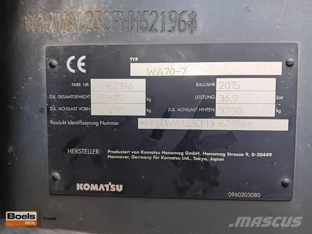 Komatsu WA 70-7 Rataslaadurid
