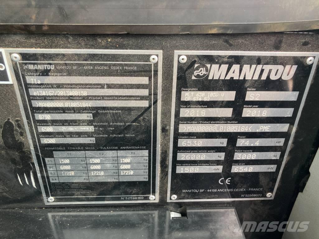 Manitou MLT 630-105 Teleskooplaadurid