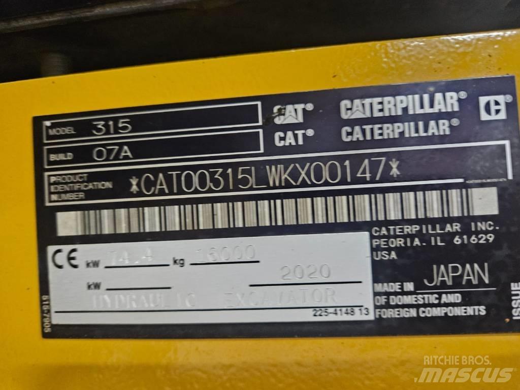 CAT 315 Roomikekskavaatorid