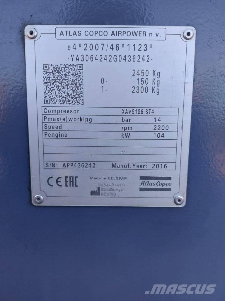 Atlas Copco XAVS186 Kompressorid