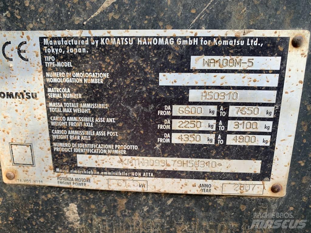 Komatsu WA 100 M-5 Rataslaadurid