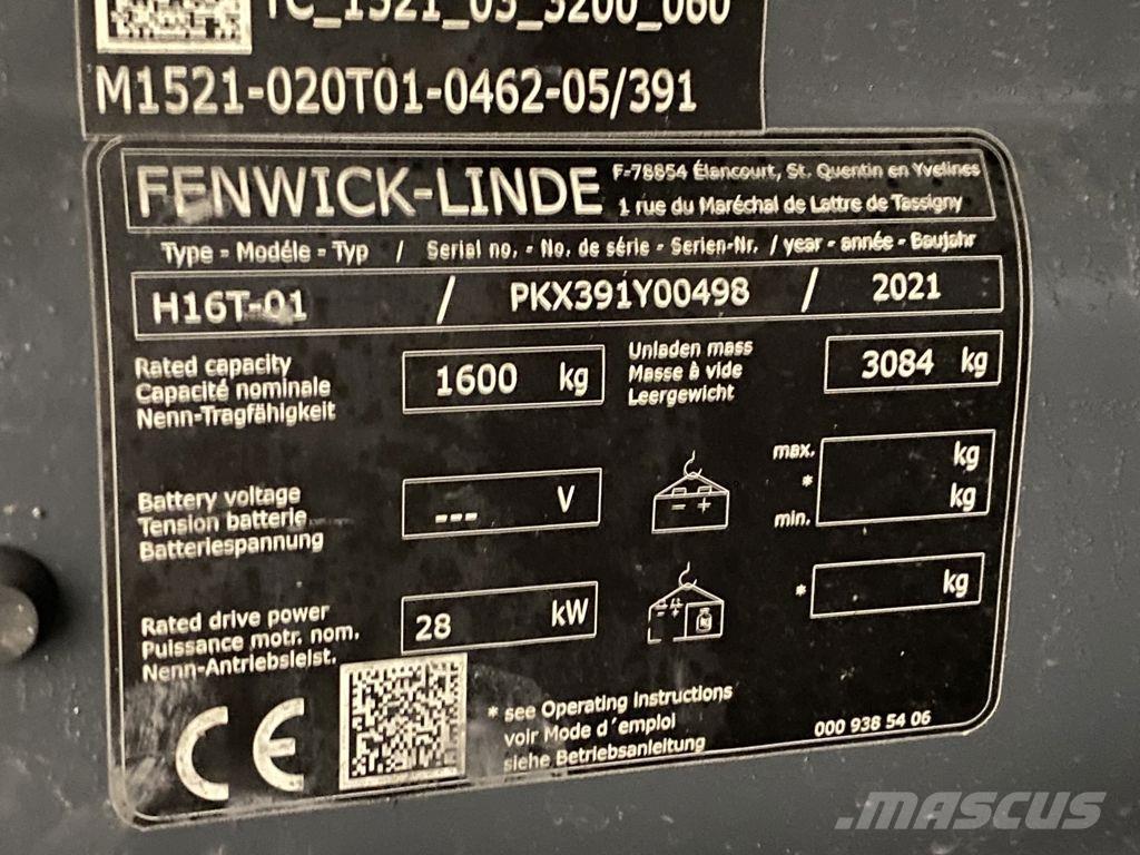 Linde H16T-01 Gaasitõstukid