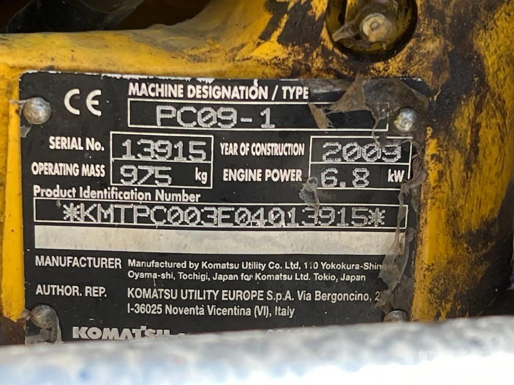Komatsu PC 09-1 Miniekskavaatorid < 7 t