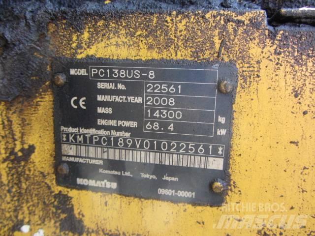 Komatsu PC 138-8 US Roomikekskavaatorid