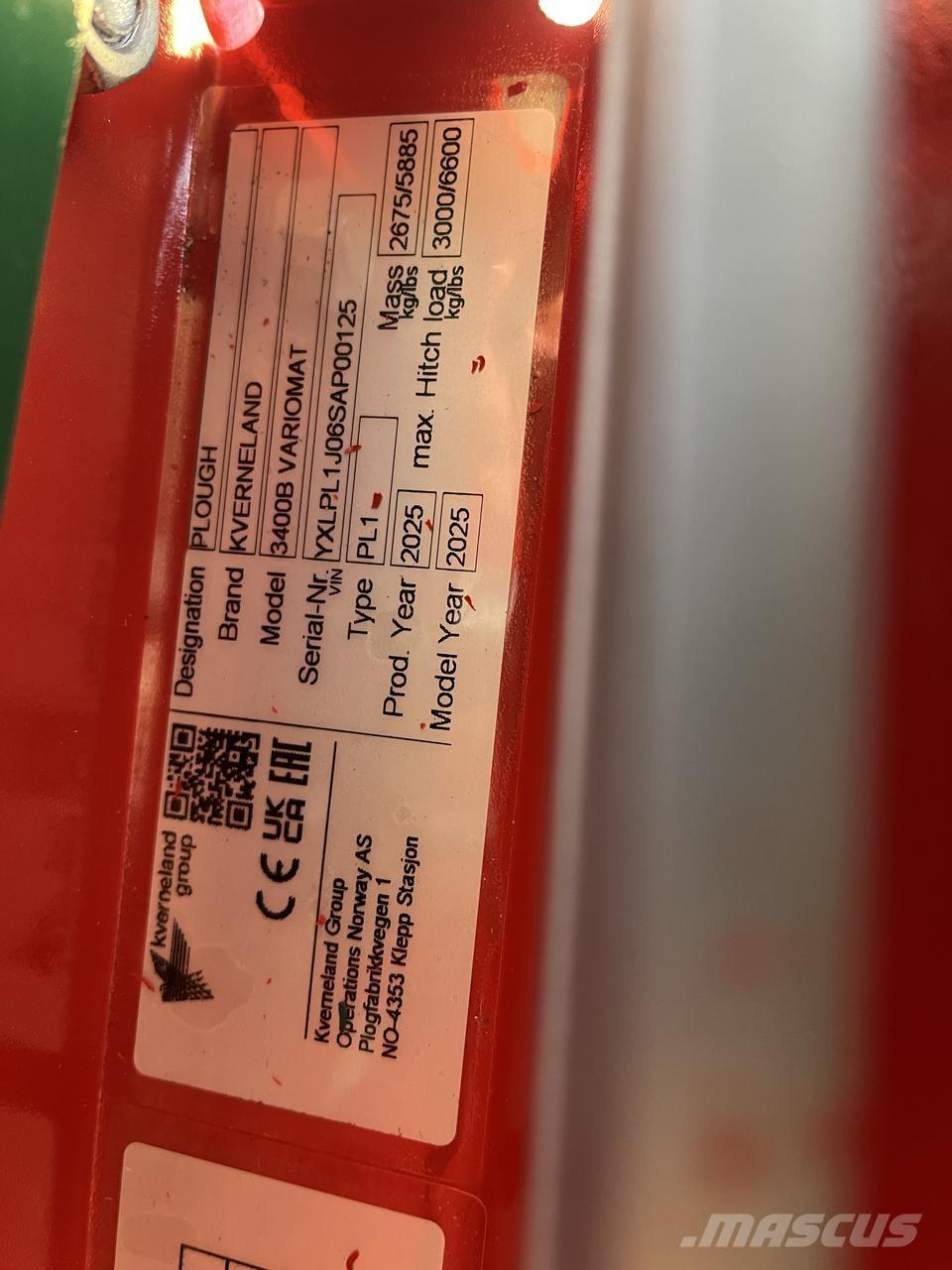 Kverneland 3400B Pöördadrad