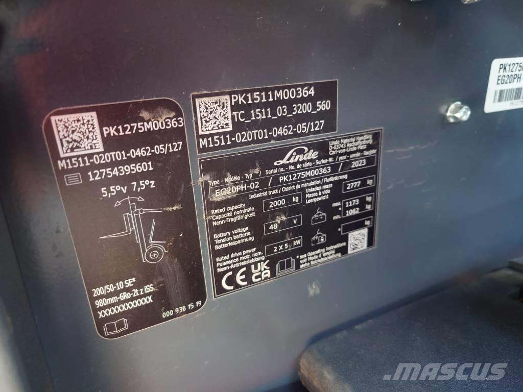 Linde EG20PH/1275 Elektritõstukid