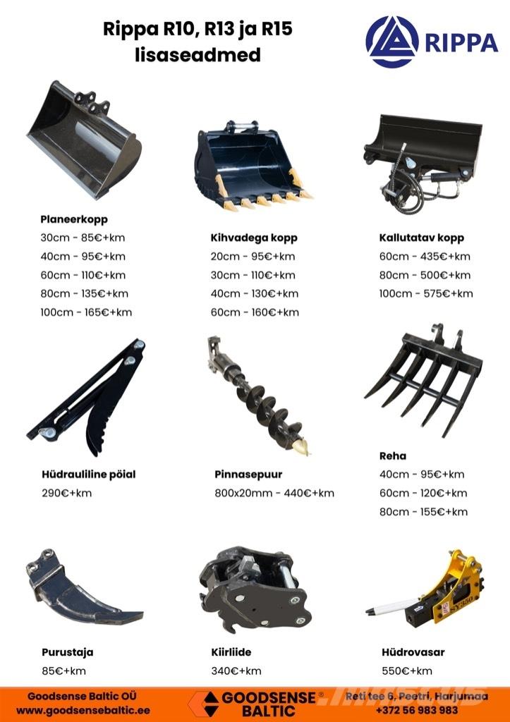 Rippa R18 Pro Miniekskavaatorid < 7 t