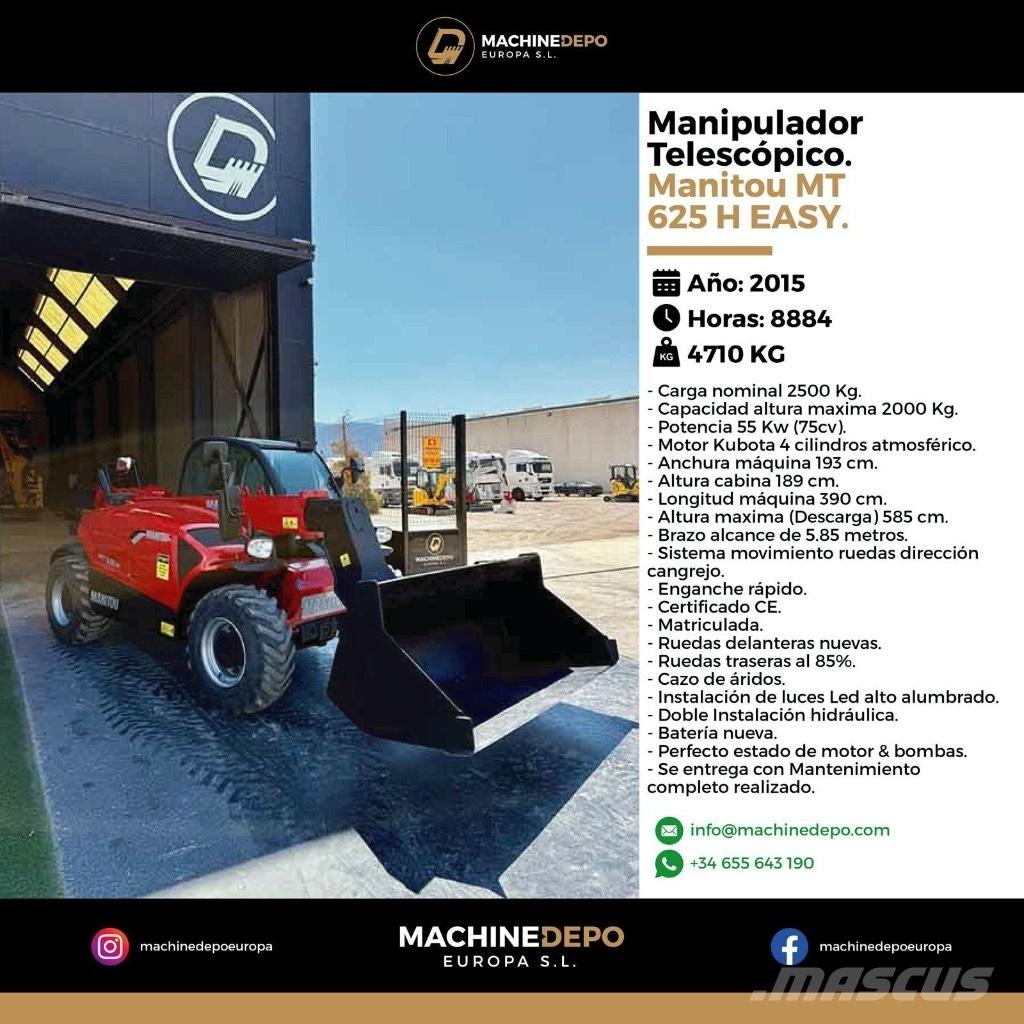 Manitou MT 625 H Teleskooplaadurid