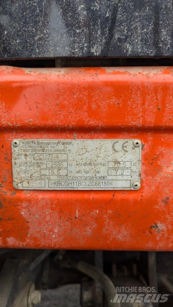 Kubota U 27-4 Miniekskavaatorid < 7 t