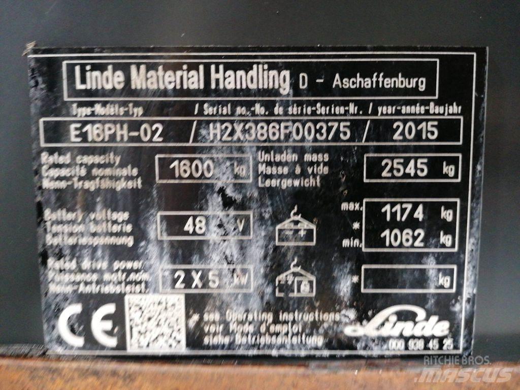 Linde E16PH-02 Elektritõstukid