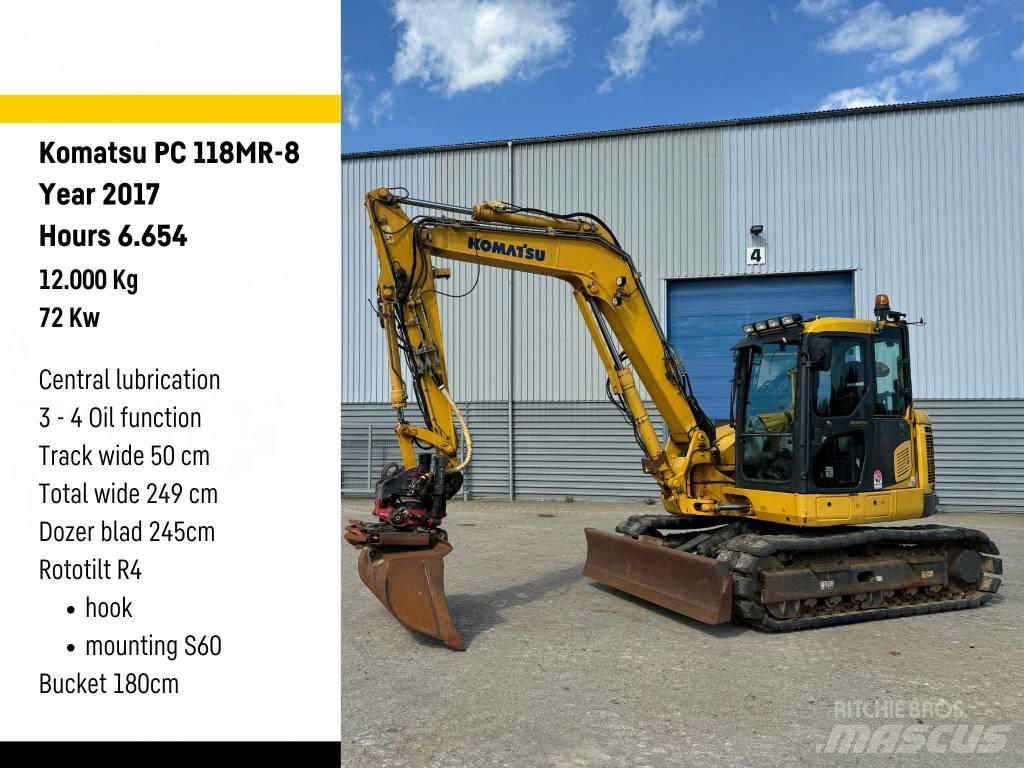 Komatsu PC 118 MR-8 Roomikekskavaatorid