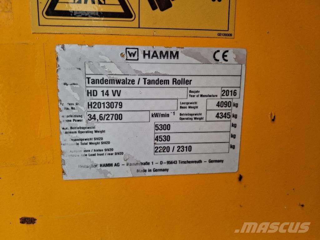 Hamm HD 14 VV Tandemrullid