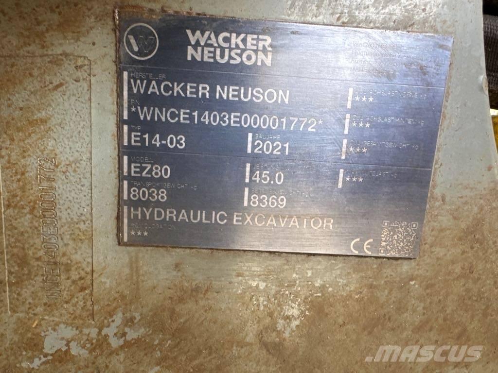 Wacker Neuson EZ80 Roomikekskavaatorid