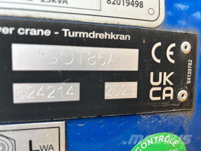 Potain IGO T 85 A Tornkraanad