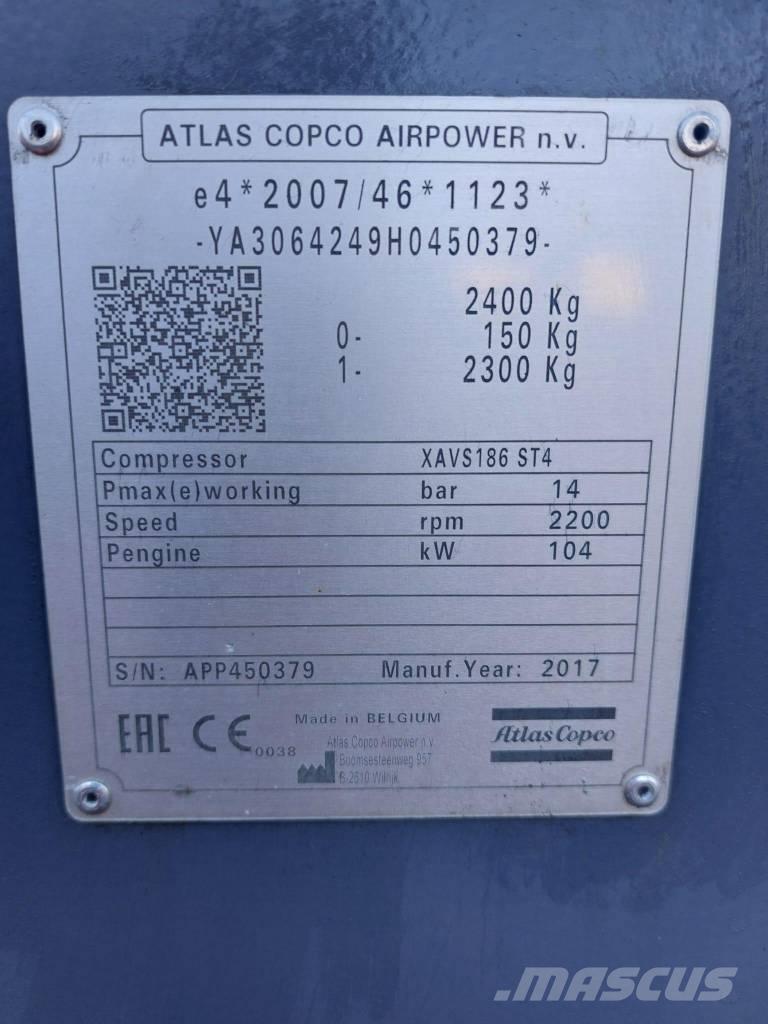 Atlas Copco XAVS186 Kompressorid