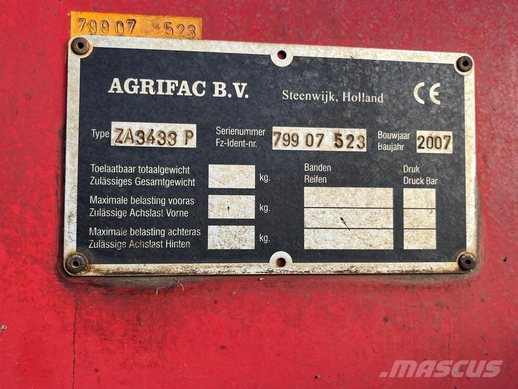 Agrifac ZA3433 Muud saagikoristusmasinad