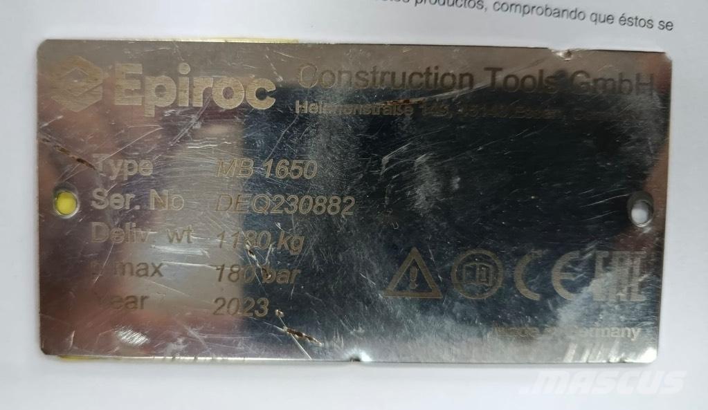 Epiroc MB1650 Hüdrohaamrid