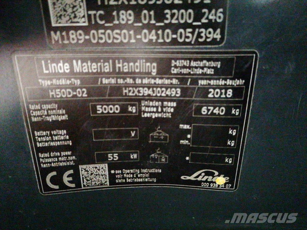 Linde H50D-02 Diiseltõstukid