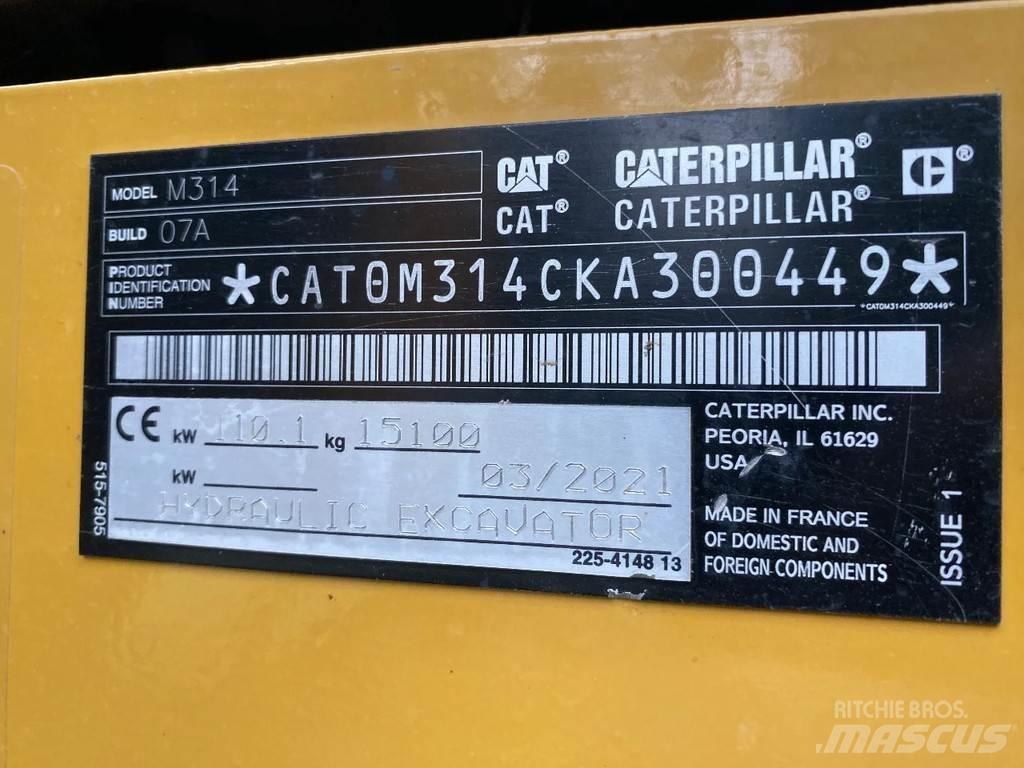 CAT 314 Next gen Ratasekskavaatorid