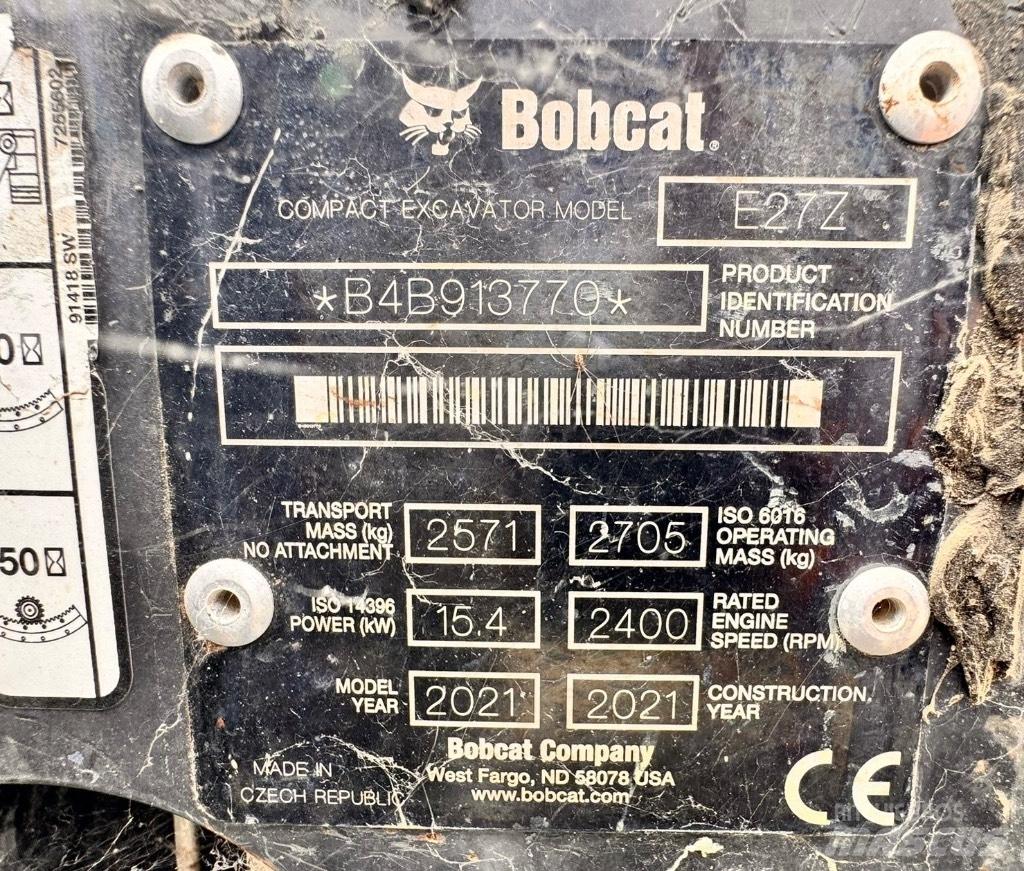 Bobcat E 27z Miniekskavaatorid < 7 t