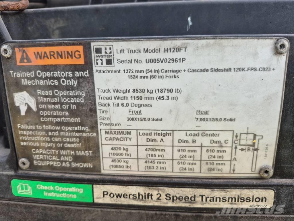 Hyster H 120 Kahveltõstukid - muud