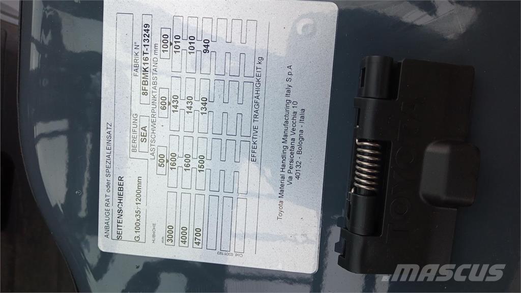 Toyota 8FBMK16T Elektritõstukid