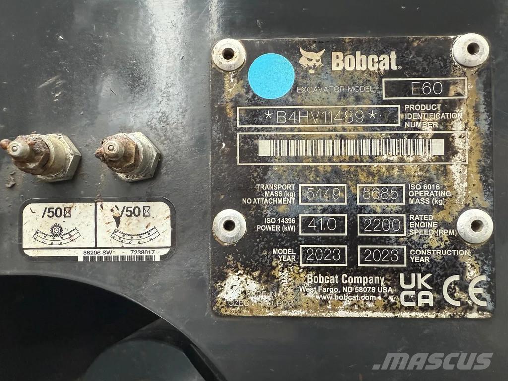Bobcat E60 Miniekskavaatorid < 7 t