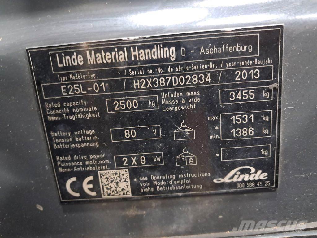 Linde E25L-01 Elektritõstukid