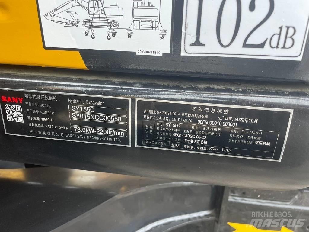 Sany SY 155 C Väikeekskavaatorid 7t-12t