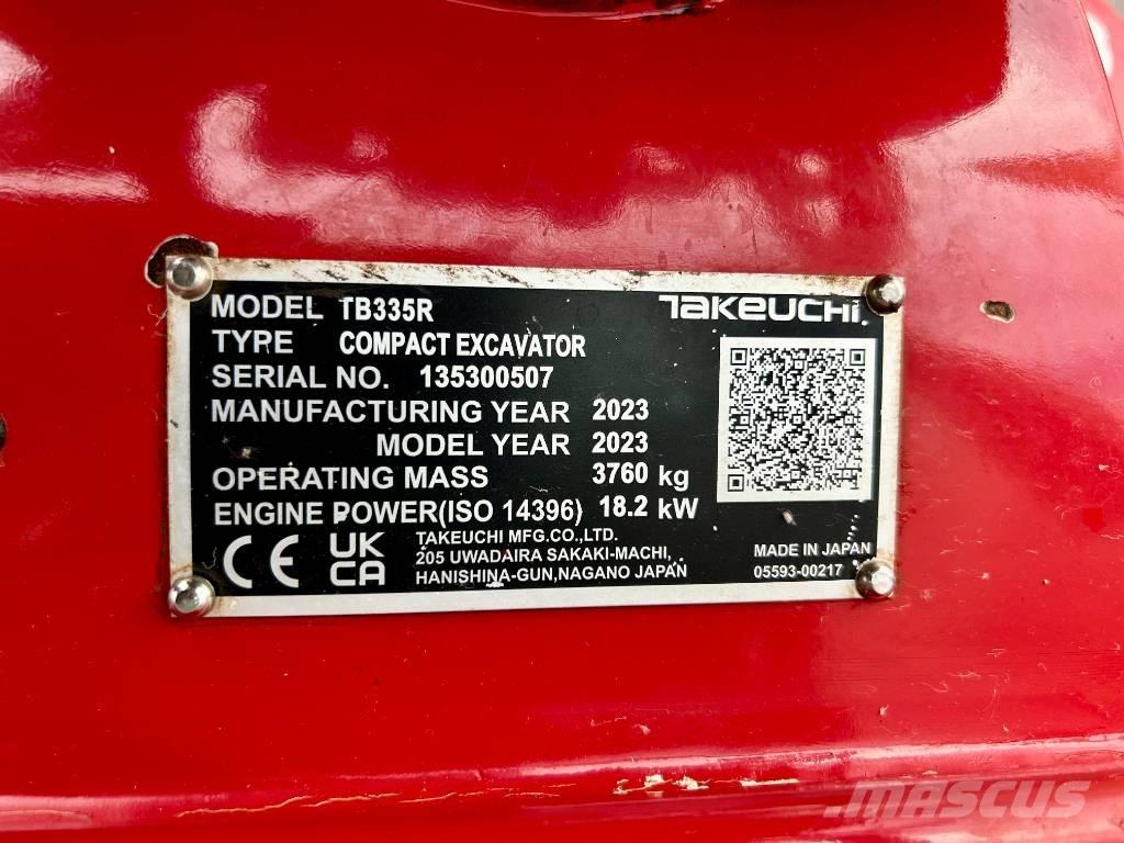 Takeuchi TB 335R V3 Miniekskavaatorid < 7 t