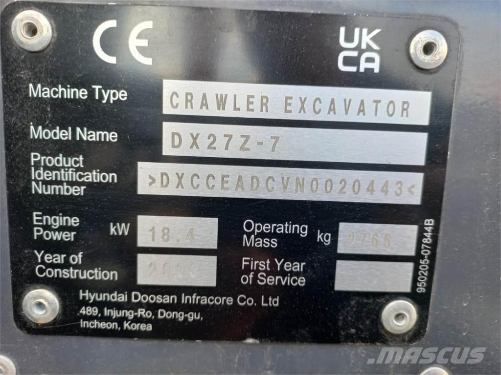 Develon DX27Z-7 Muud põllumajandusmasinad