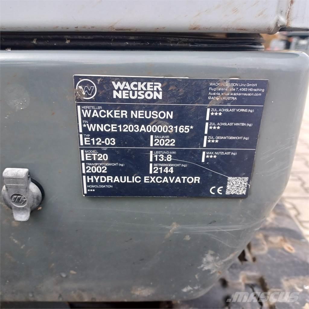 Wacker Neuson ET20 Roomikekskavaatorid
