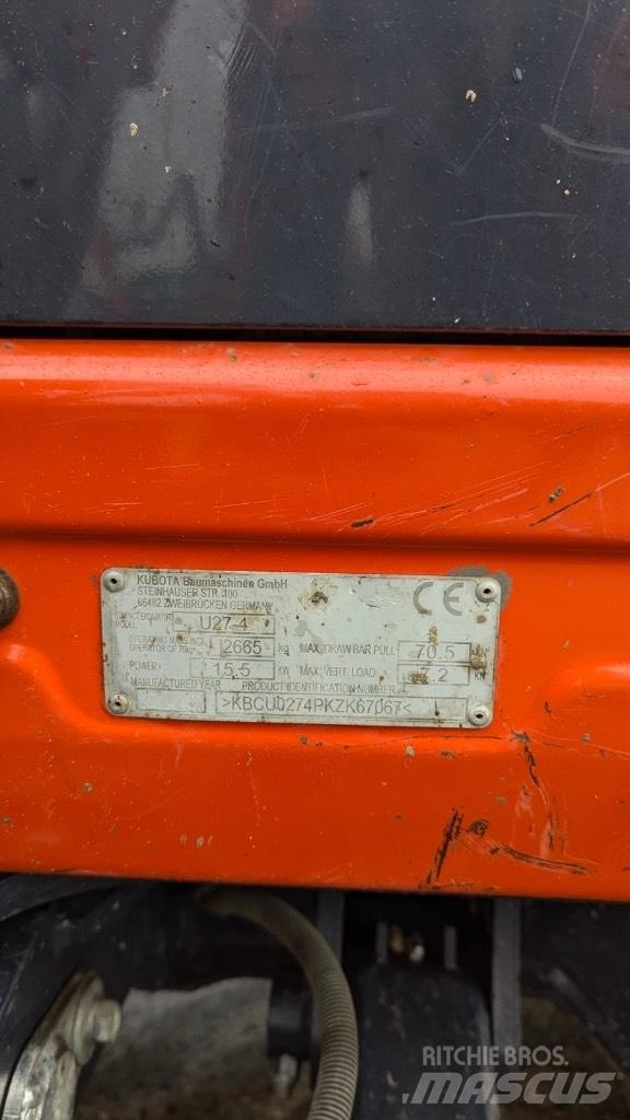 Kubota U 27-4 Miniekskavaatorid < 7 t
