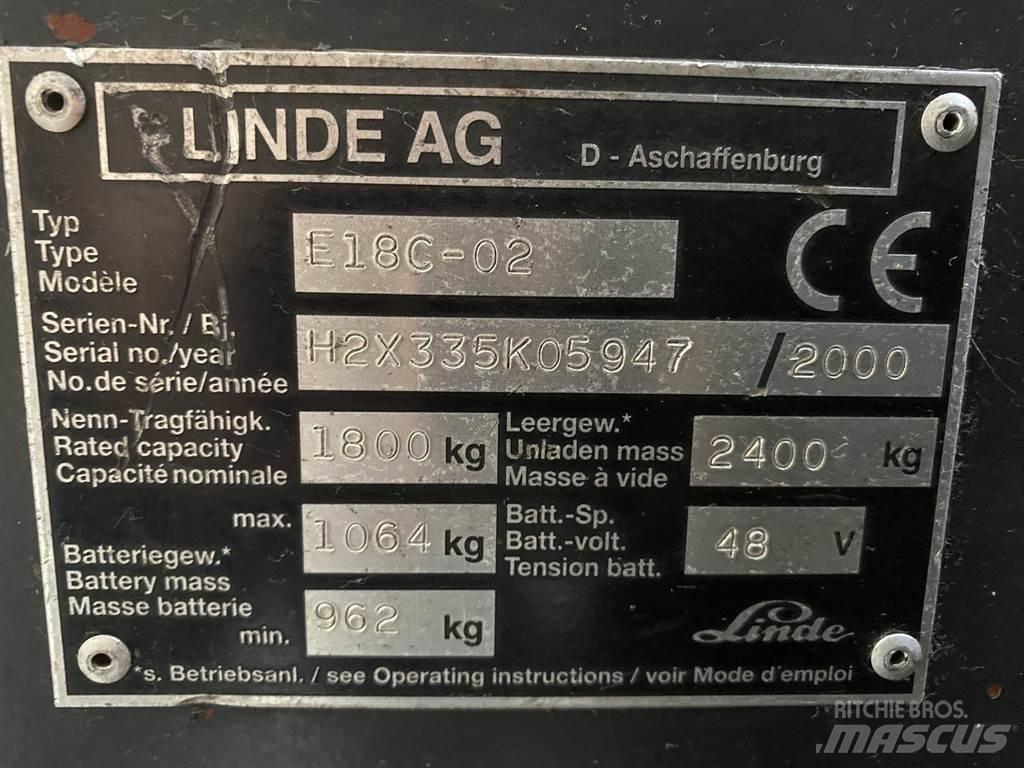 Linde E18C-02 Elektritõstukid