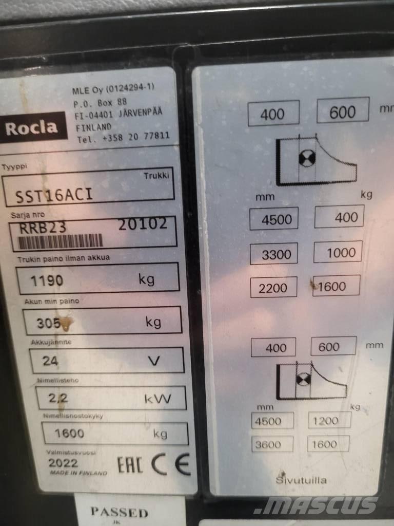 Rocla SST 16 ACI Platvormiga virnastajad