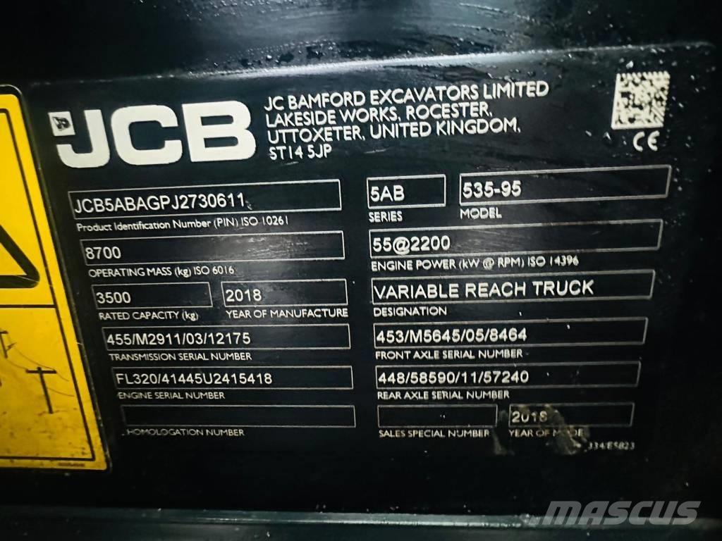 JCB 535-95 Põllumajanduslikud teleskoopkäitlejad