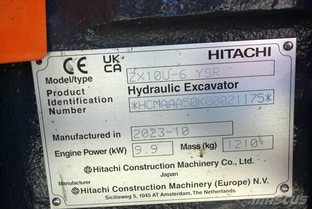Hitachi ZX 10U-6 Miniekskavaatorid < 7 t